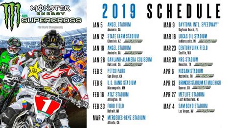 supercross 2019|ama supercross 2019 schedule.